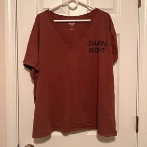 Torrid Heritage Dusty Rose V-Neck Women's V-Neck Tee